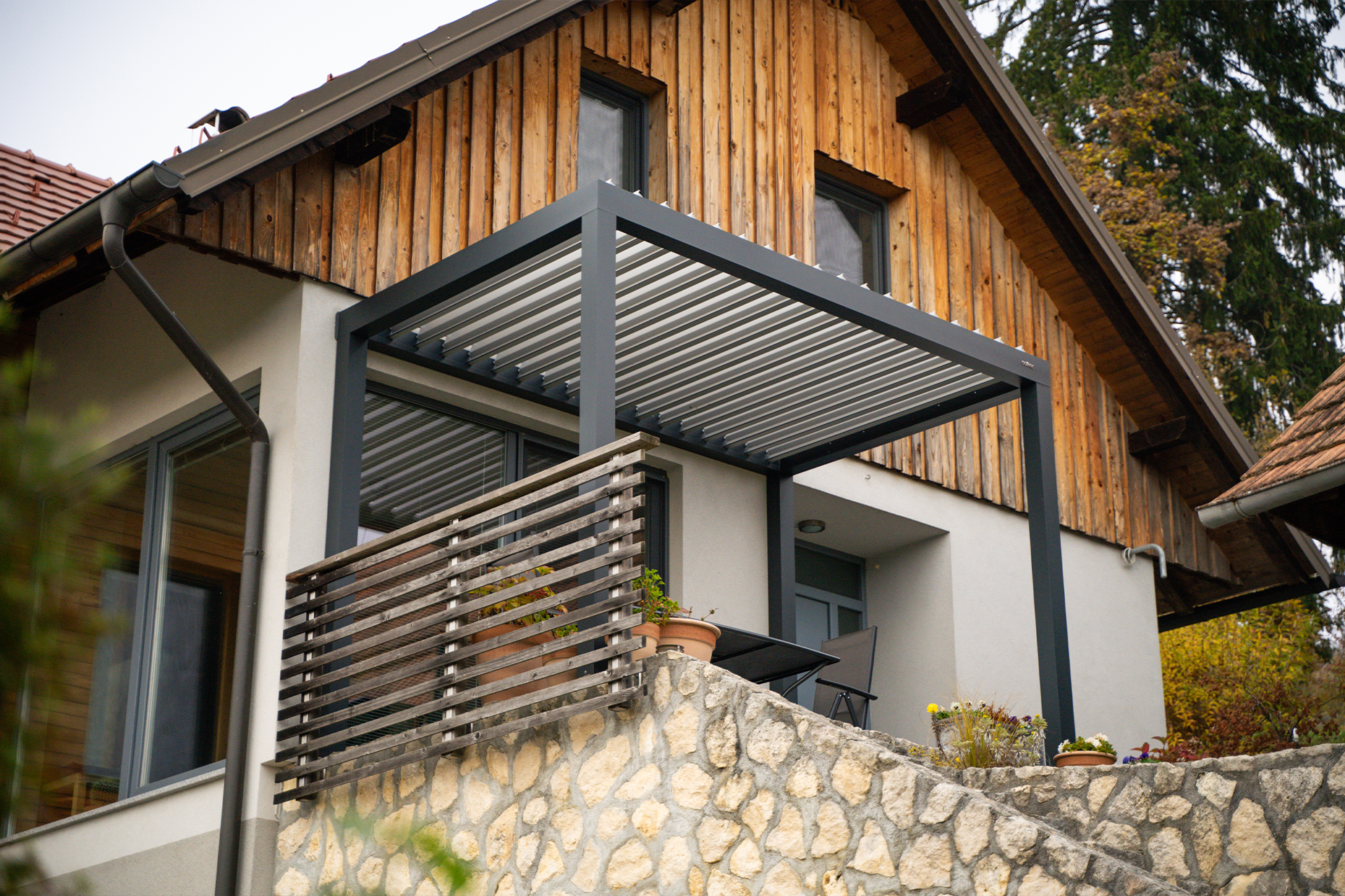 Pergola 160/28 (Typ 1) traditionelles Haus, Slowenien