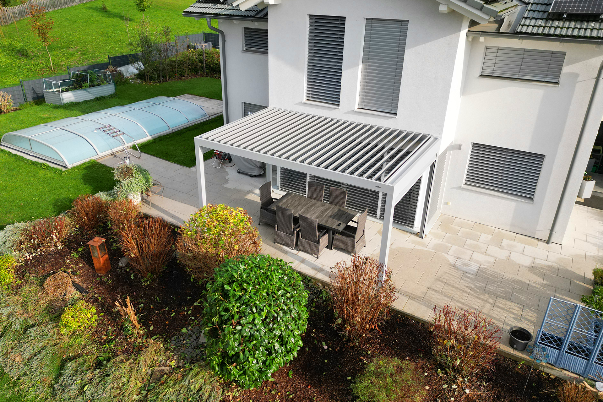 Pergola 170/36 (Typ 1) ZIP Rollo, Sensoren, Österreich