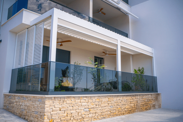 Pergola Soltec 170 28 Type 2 Zip Roller Blinds Sliding Panels Croatia 2
