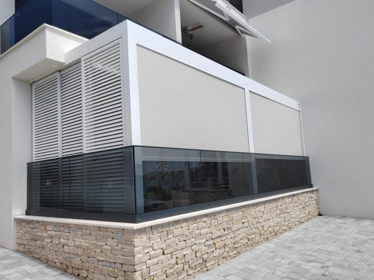 Pergola Soltec 170 28 Type 2 Zip Roller Blinds Sliding Panels Croatia 2