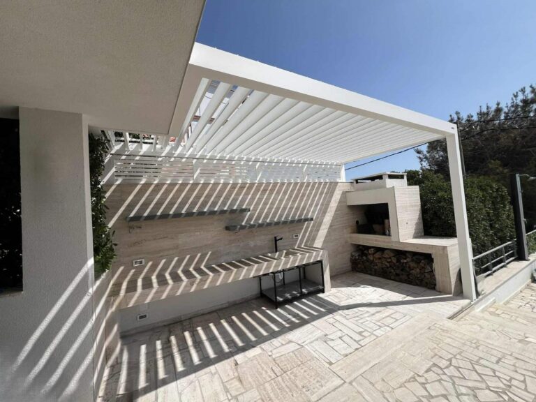 Pergola Soltec 170 28 Type 7 Fixed Panels White Croatia 2