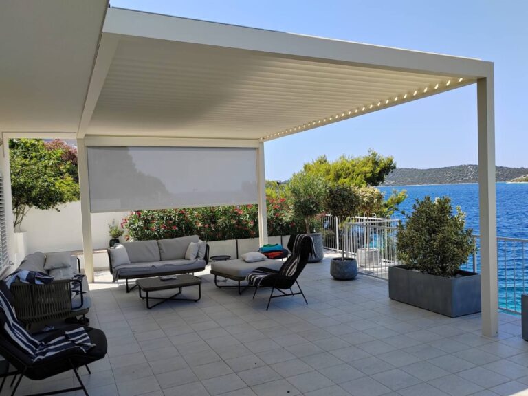 Pergola Soltec 170 36 Type 2 And Type 6 Zip Roller Blinds 2 Pergolas Croatia 2