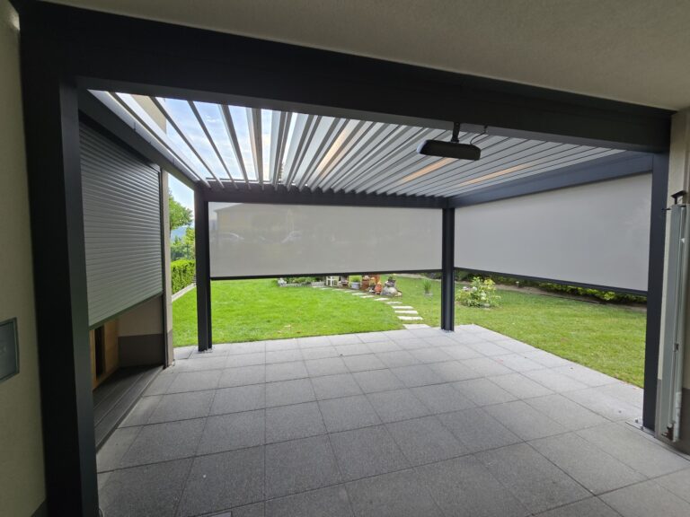Pergola Soltec 17028 Type 1 Zip Roller Blinds Led Lighting Heaters Austria 1