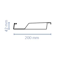 Profil lamele 42 mm bioklimatske pergole SL 170/42