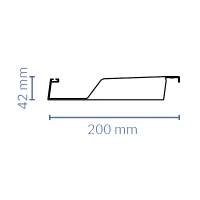 Profil lamele 42 mm bioklimatske pergole SL 240/42